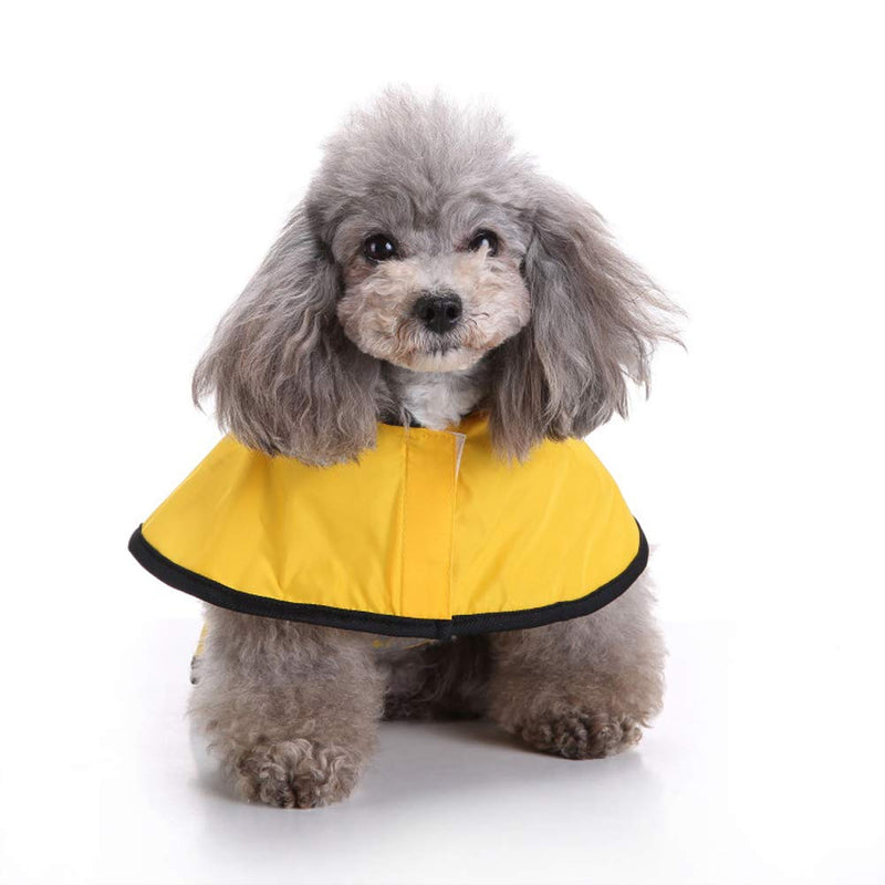 Lifeunion Dog Reflective Raincoat with Hood Harness Hole, Waterproof Slicker Poncho for Small Medium Dogs and Puppies Large Yellow - BeesActive Australia