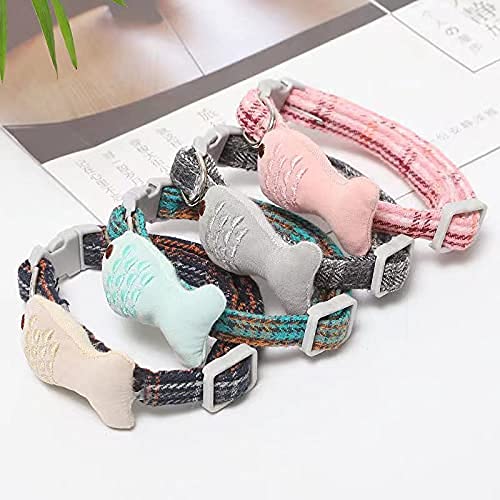 Cat Collar with Bell, MUZIEBA Safe Kitten Collar Kitty Necklace for Small Dogs Cat Kitten Girl Boy Adjustable Length(1pcs) Beige - BeesActive Australia