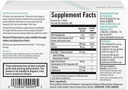 Viviscal Hair Growth Program, Professional 60 tablets/Supplement that promotes hair growth, hair growth and hair quality improvement (no side effects, unisex) [parallel import product] - BeesActive Australia