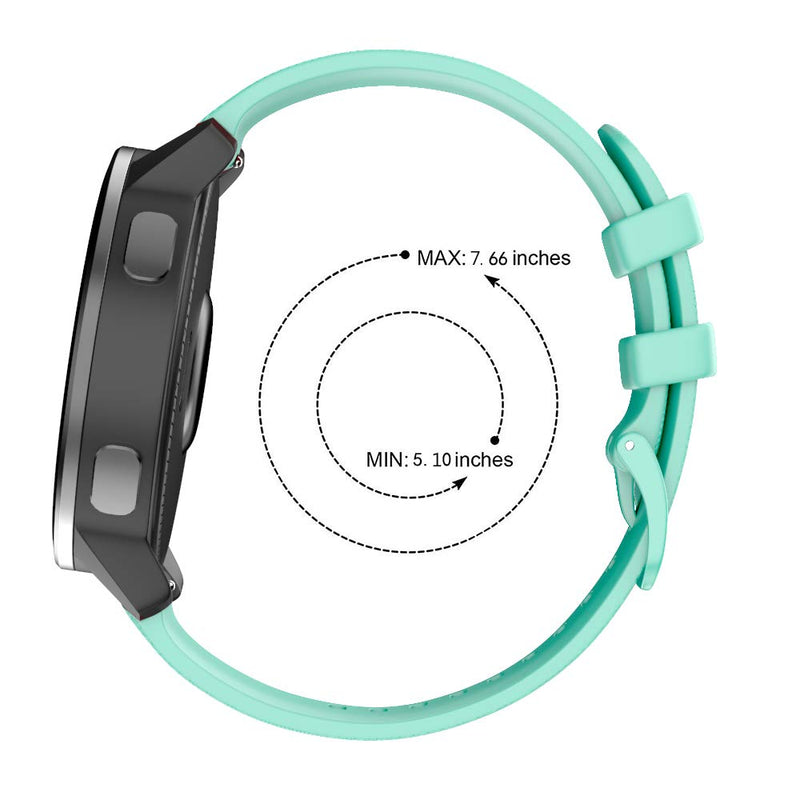 ISABAKE Band for Garmin Vivomove 3s/Vivoactive 4s, 18mm Quick Release Soft Silicone Replacement Strap, Compatible with Garmin Move 3S / Garmin Active S (Teal) Teal - BeesActive Australia