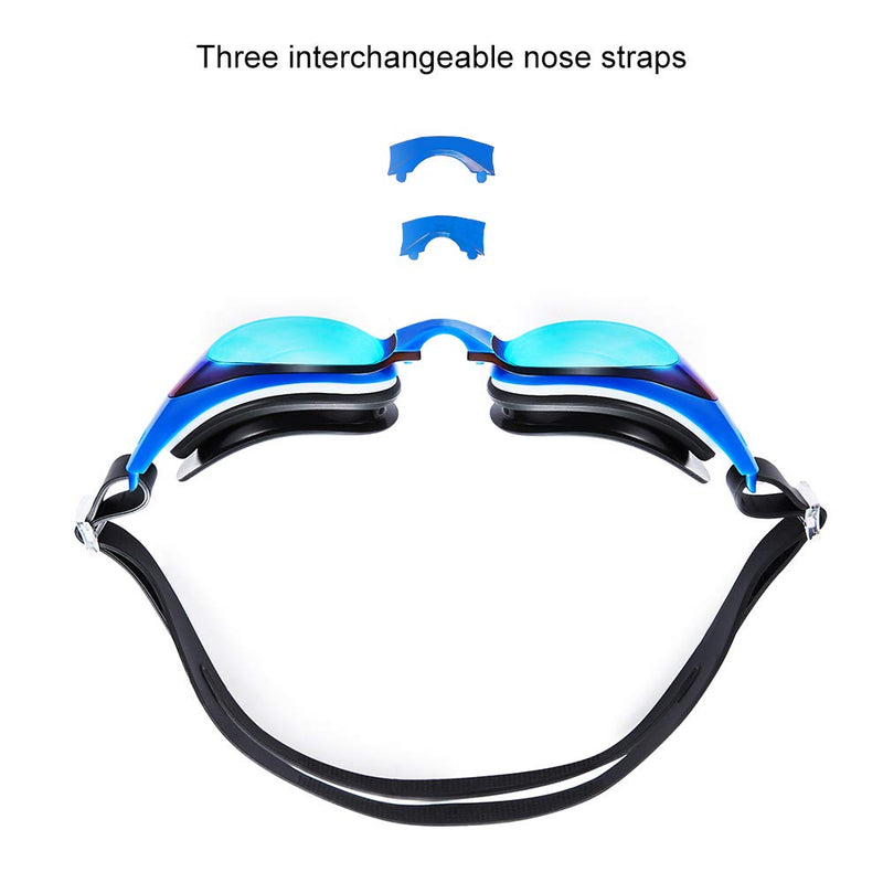 AIKOTOO Nearsighted Swim Goggles, Shortsighted Swimming Goggles -1.5 Mirrored Coating Blue 19 - BeesActive Australia