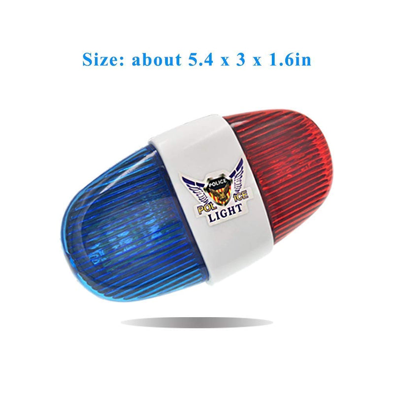 Bicycle Police Sound Light -GAOZHI new police 6-LED Strobe Blue Red Bicycle Safety Light 4 Melody Loud Siren Sound Trumpet Cycling Horn Bells(Batteries Not Included) - BeesActive Australia