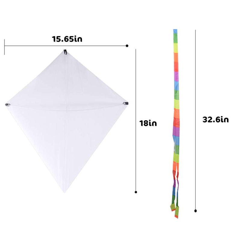 B bangcool DIY Kids Kite Kites Making Painting White Paper Blank Kites with Swivel Line for Boys & Girls Outdoor Park Beach Grassland Activities(10PCS) - BeesActive Australia