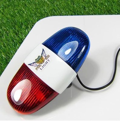 Bicycle Police Sound Light -GAOZHI new police 6-LED Strobe Blue Red Bicycle Safety Light 4 Melody Loud Siren Sound Trumpet Cycling Horn Bells(Batteries Not Included) - BeesActive Australia