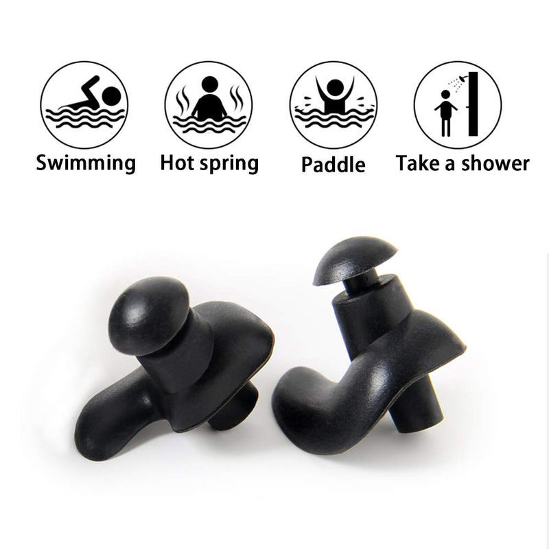 Naohiro Swimming Earplugs, 5-Pairs Pack Waterproof Reusable Silicone Swimming Ear Plugs for Swimming Showering Bathing Surfing Snorkeling and Other Water Sports,Suitable for Kids and Adults (Adult) adult - BeesActive Australia