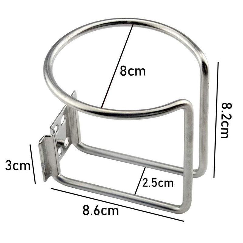 [AUSTRALIA] - Pi-Pi 2pcs Stainless Steel Boat Ring Cup Drink Holder for Marine Yacht Truck RV Car Trailer Hardware 