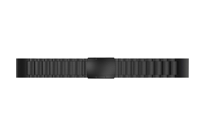 [AUSTRALIA] - LDFAS Fenix 6 Pro/5 Plus Band, 22mm Titanium Metal Quick Release Easy Fit Watch Strap with Double Button Clasp Compatible for Garmin Fenix 5 5 Plus 6 6 Pro/Forerunner 935/945 Smartwatch, Black 