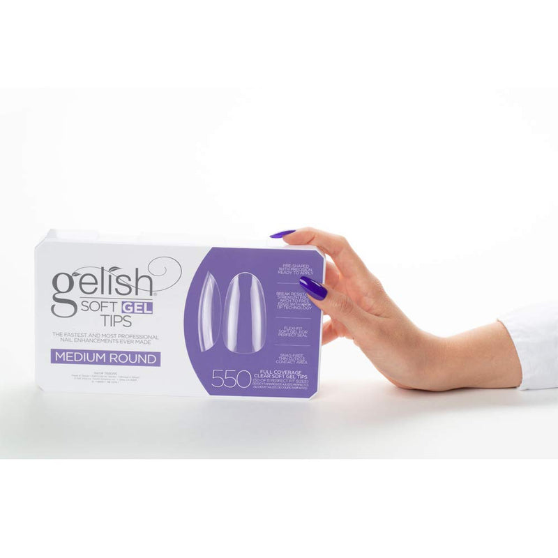 Gelish Soft Gel Nail Tips, 550 count Medium Round - BeesActive Australia