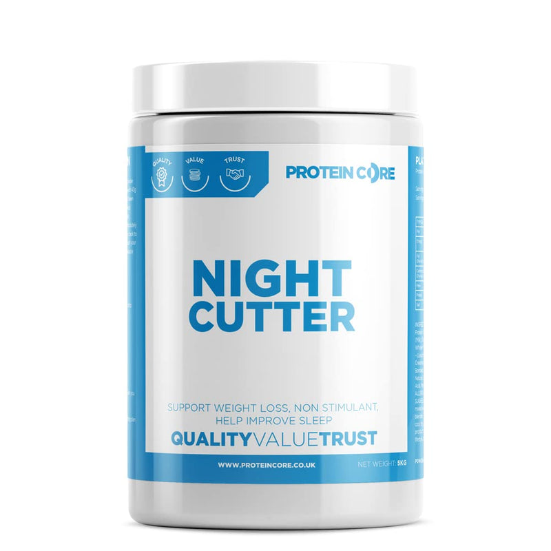 Night Cutter Fat Burner Tablets - Fast Weight Loss Tabs - Non-Stimulant - Lose Weight Management Quick Pills + Improve Tone for Men & Women UK Made - 2 Months Supply - Protein Core (120) - BeesActive Australia