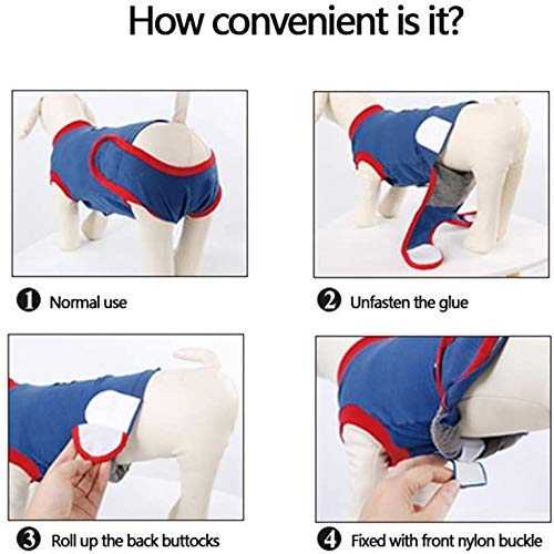 DogLemi Dog Surgery Recovery Suit, Recovery Suit for Dogs After Surgery, Dog Recovery Suit for Male Female, Dog Wounds Bandages Cone E-Collar Alternative, Prevent Licking Biting Soft Fabric Onesie L - BeesActive Australia