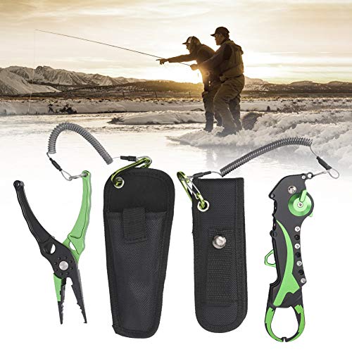 VGEBY Fishing Plier, Outdoor Multifunctional Folding Fishing Tools Braid Cutters Split Lure Plier Fish Controller Tong Set Fishing Tools and Accessories - BeesActive Australia
