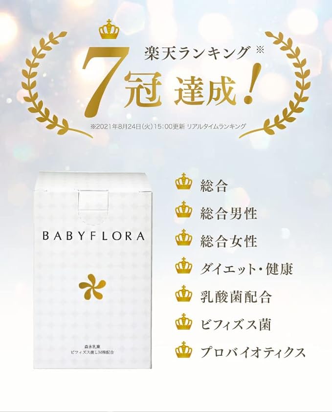 Baby Flora 10-day trial supply Lactic acid bacteria Provided by Morinaga Milk Industry Domestic Bifidobacterium powder BB536 Milk oligosaccharide Baby Flora Lactulose Starch Maltodextrin Inulin Citric acid BABYFLORA - BeesActive Australia