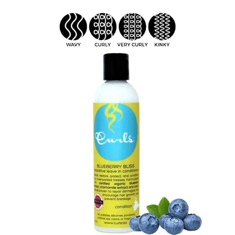 Curls Blueberry Bliss Reparative Leave In Conditioner, 8 Ounces 236 ml (Pack of 1) - BeesActive Australia