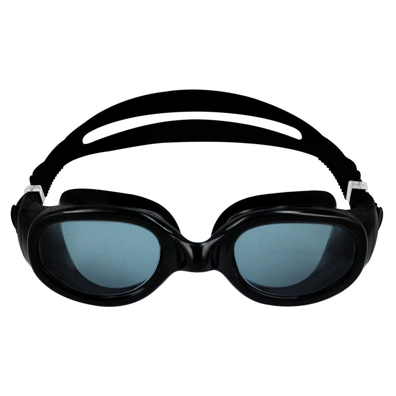 [AUSTRALIA] - LANE 4 Swim Goggle - Flat Lenses Streamline Design, Anti-Fog UV Protection,Easy Adjusting Comfortable Leak Proof, Recreation and Fitness for Adults Men Women #32720 (Black) 