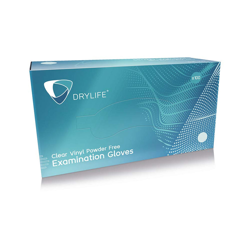Drylife Clear Vinyl Powder/Latex Free Disposable Gloves - Extra Large (1 Box of 100) 100 Count (Pack of 1) - BeesActive Australia