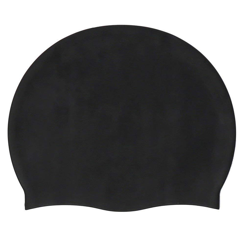 [AUSTRALIA] - Dreamslink Swim Cap, Comfortable Solid Silicone Swim Caps Fit for Long Hair and Short Hair, Swimming Cap for Men Women Adult Youths Black 