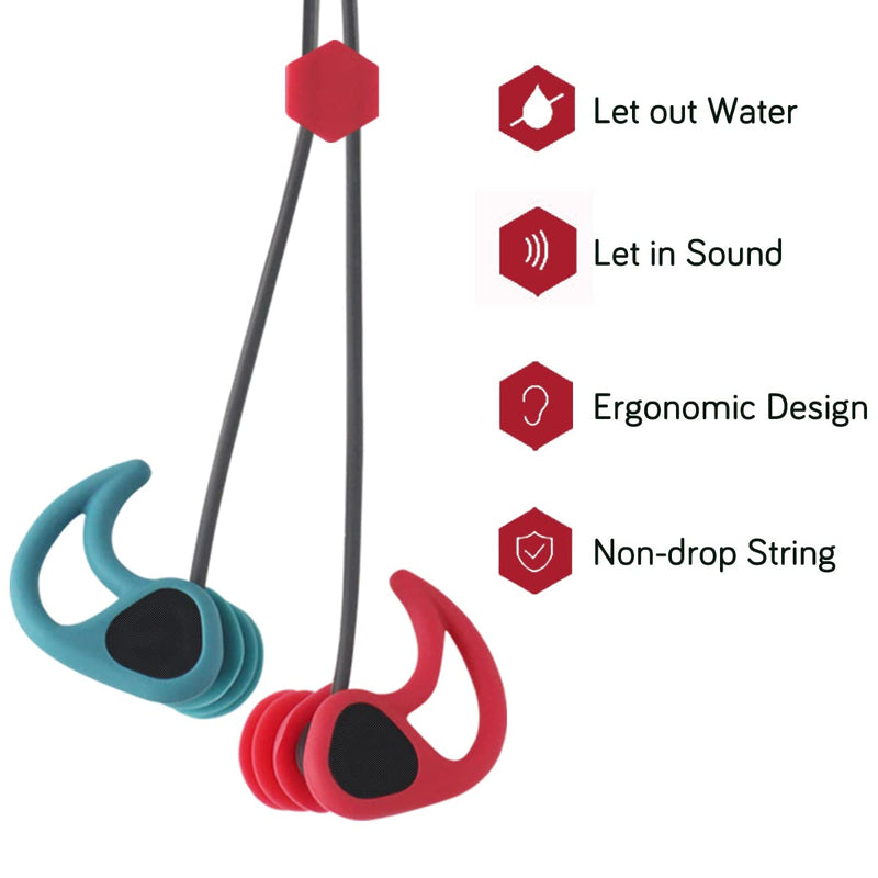 3.0 Pro Ear Plugs for Surfing Swimming Diving Showering - Waterproof Ear Plugs with Lanyard - Universal Fit for Swimmer & Surfer - BeesActive Australia