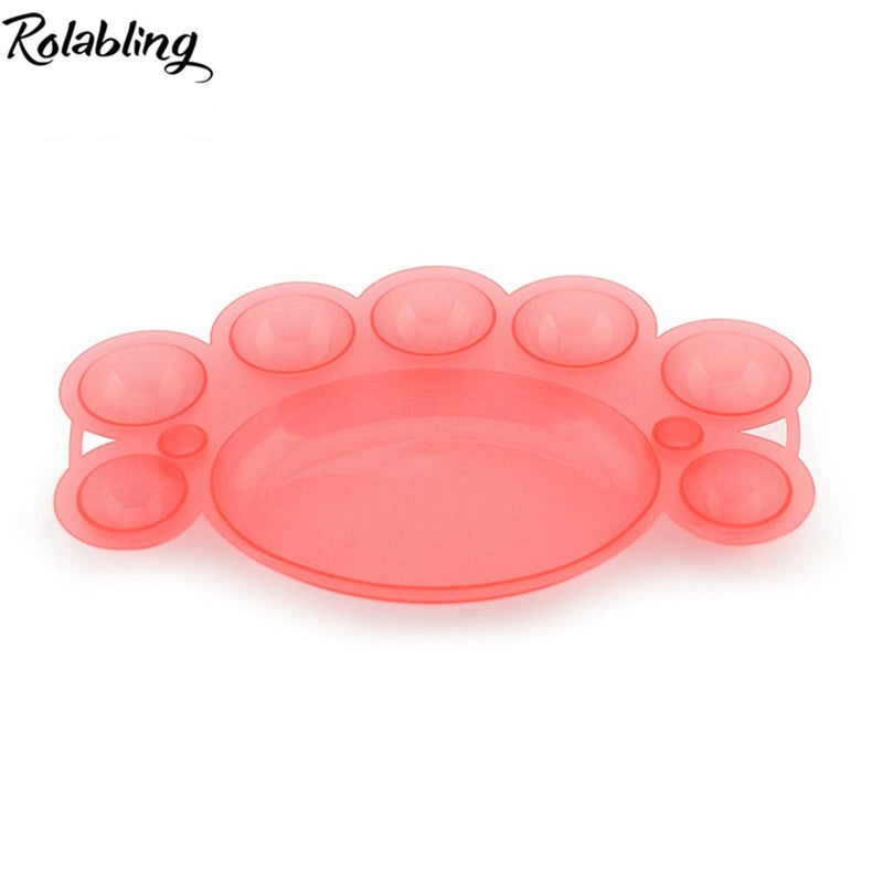 Rolabling 6 pcs Nail Art Dappen Dish Nail Art Polish Color Mixing Palettes Manicure Tool - BeesActive Australia