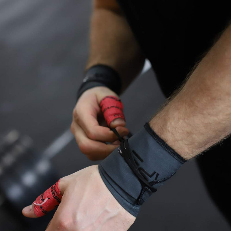 Gymreapers Weightlifting Adhesive Thumb Tape, Stretchy Athletic Tape Grip & Protection for Olympic Lifting, Cross Training, Powerlifting, Hookgrip Red 3 Rolls - BeesActive Australia