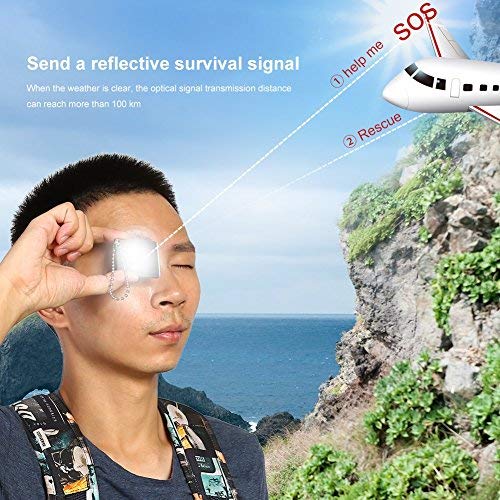 VGEBY Survival Signal Mirror Emergency Reflective Star Flash Mirror with Landyard - BeesActive Australia