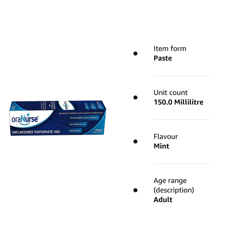 3 Pack Oranurse 50ml Unflavoured Toothpaste by Oranurse - BeesActive Australia