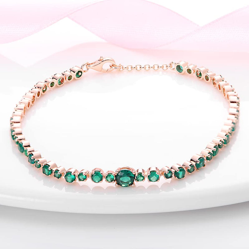 KUNSIR Slider Charm Cubic Zirconia Bracelet in 925 Sterling Silver, Mother's Day Bracelets… Style 3 - BeesActive Australia