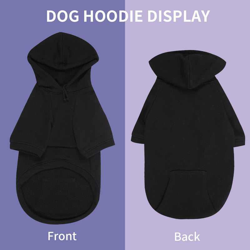 Furryilla Pet Clothes for Dog, Dog Hoodies Sweatshirt with Hood and Pockets for Small Dogs Large Black Dog Hoodie - BeesActive Australia