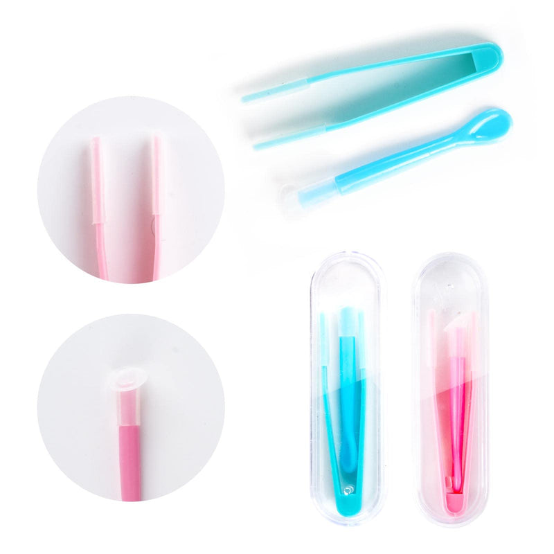 AWAVM 10 Contact Lens Tweezers Sucker Stick Set Contact Lens Case Special Tweezers Set Contact Lens Makeup Remover Tweezers Sucker Stick Set - BeesActive Australia