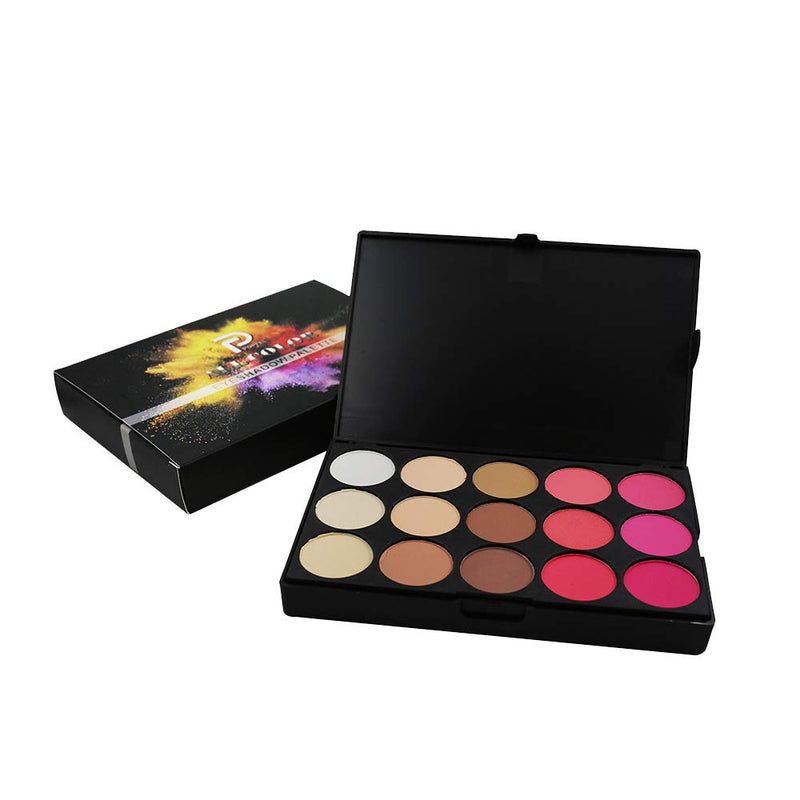 Pure Vie Professional Highlight Eyeshadow Palette Makeup Contouring Kit - 108 Colors Highly Pigmented Nudes Warm Matte Shimmer Cosmetic Eye Shadows Pallet with 15 Blusher - Holiday Gift Set 123 colors - BeesActive Australia