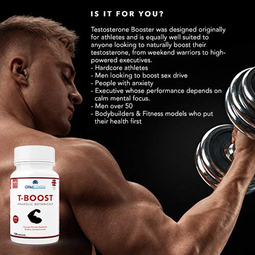 Testosterone And Libido Booster For Men By Opal Fitness - Anabolic Male Enhancing Vegan Capsules With Maca Root, Ginkgo Biloba, Korean Ginseng - Reduce Stress & Cortisol - Produced In The UK - 120 Capsules - BeesActive Australia