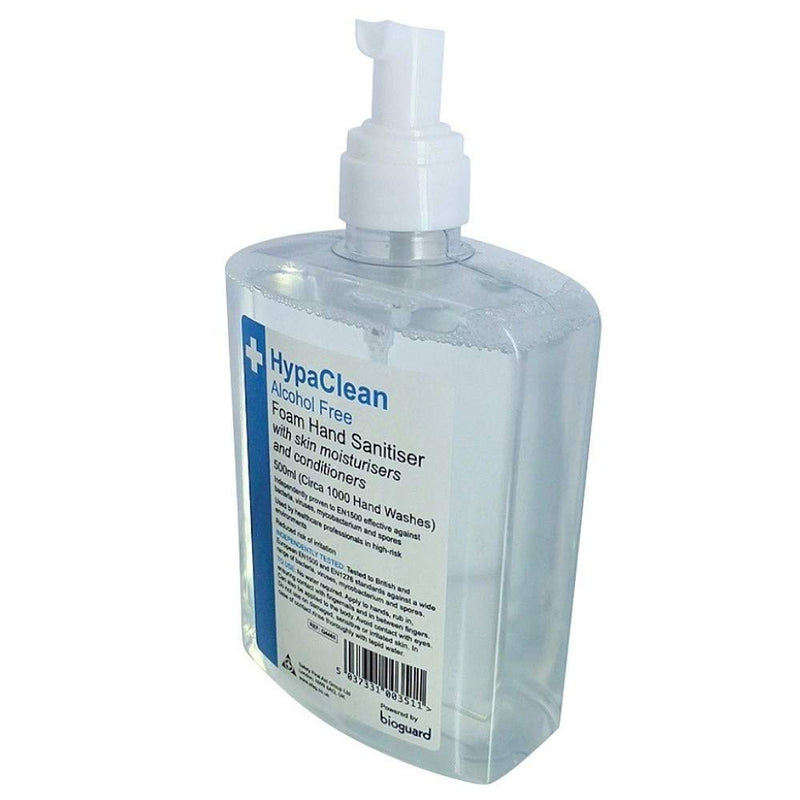 Safety First Aid Group HypaClean Alcohol Free Foam Hand Sanitiser (500 ml) 500 ml (Pack of 1) - BeesActive Australia