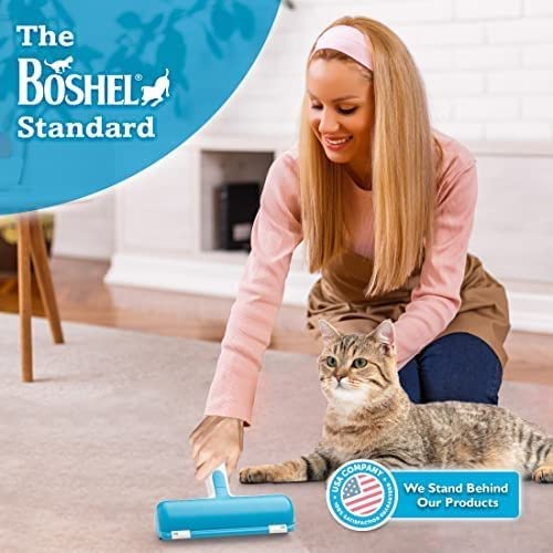 Boshel Pet Hair Remover for Laundry - Lint Roller for Pet Hair - Dog Hair Remover with Hair Base - Pet Fur Remover with Comfy Rubber Handle - Easy Clean Chom Chom Roller - Pet Hair Remover for Couch - BeesActive Australia