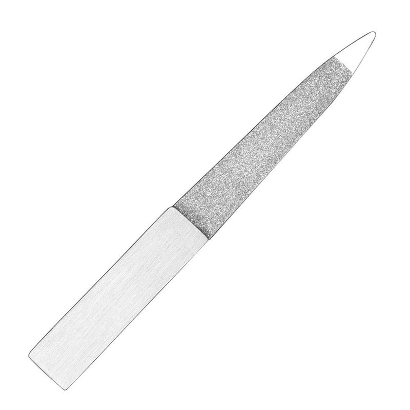 3 Pieces Diamond Nail File Stainless Steel Double Side Nail File Buffer Metal File Fingernails Toenails Manicure Files for Salon and Home(7 Inch) - BeesActive Australia