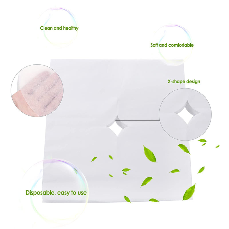 100pcs Headrest Cover Disposable Massage Sheet Breathing Hole for Spa Pillow Bed Table Salon Tools - BeesActive Australia