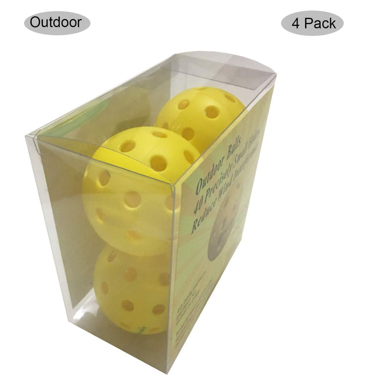 Pickleball Balls Farcunaly X1 40 Holes and X1 26 Holes, Durable Ball with Nice Bounce, Special Design for Outdoor and Indoor Courts (4 &8 Packs Available)- Bright Yellow 2 four packages - BeesActive Australia