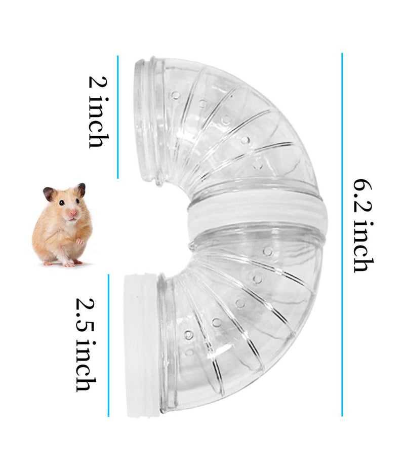 WishLotus Hamster Tubes, Adventure External Pipe Set Transparent MaterialHamster Cage & Accessories Hamster Toys to Expand Space DIY Creative Connection Tunnel Track Rat Toy White - BeesActive Australia