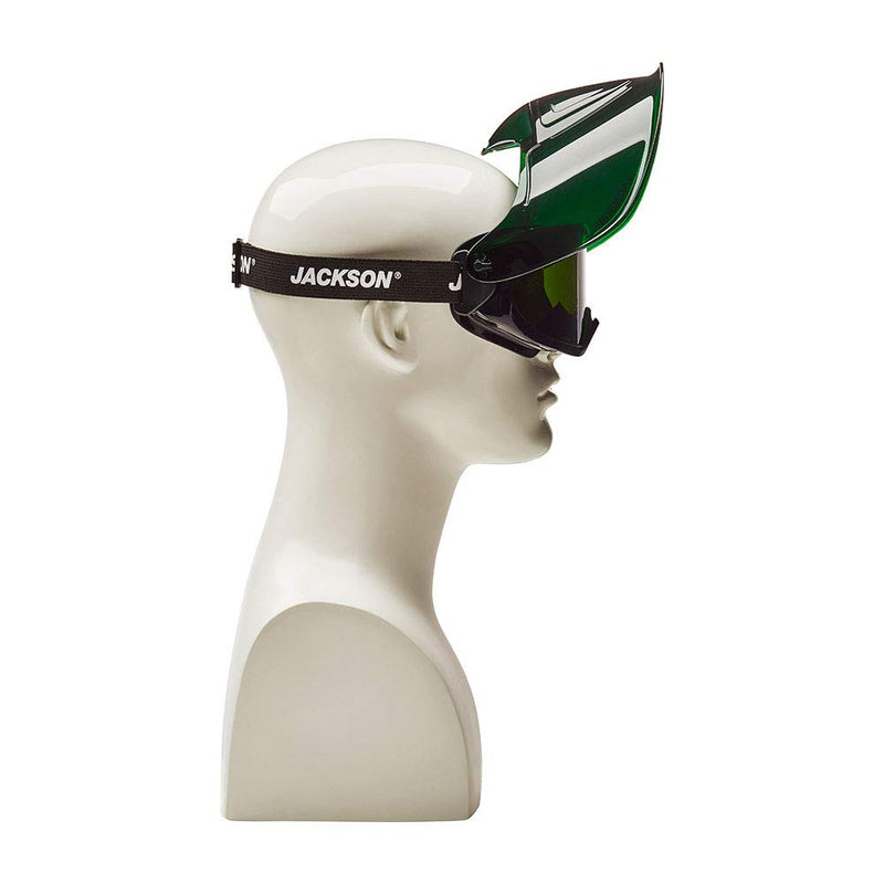 Jackson Safety GPL550 Premium Goggle with Detachable Face Shield, Anti-Fog Coating, Shade 5 IR Lens, Green, 21002 - BeesActive Australia