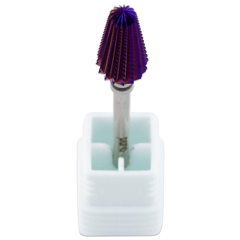 PANA Purple Tornado Nail Carbide Bit – Two Way Rotate Use for Both Left to Right Handed – 3/32” Shank -Fast Remove Acrylic or Hard Gels (Purple, Extra Coarse - XC) - BeesActive Australia