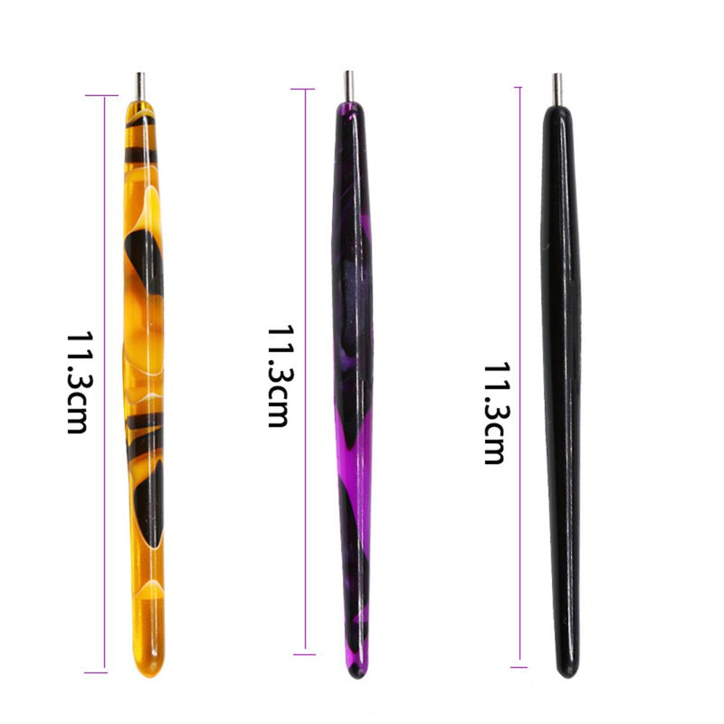 Minejin Nail Art Cat Eyes Magnetic Pen Stick Set for 3D DIY Paint Magic Nails Polish Magnet Manicure Tool 5 Pcs - BeesActive Australia