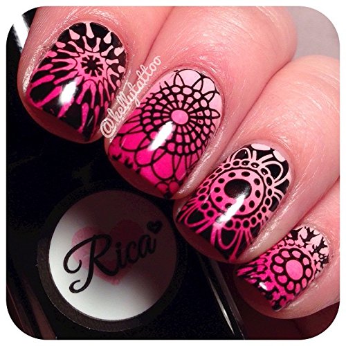 Pueen Nail Art Stamp Collection - Special Edition Encore 01-04 NEW Invention Set of 4 Double Sided All You Can Stamp Full Size Stamping Image Plates Manicure DIY (Infinite Images with Your Creativity) Now with Bonus Storage Case-BH000298 - BeesActive Australia