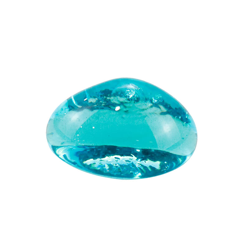 Bitray Clear Blue Aquarium Glass Stone 1.1lb Glass Bead Decorative Glass Pebbles for Fish Tank, Garden, Vase Filler - BeesActive Australia