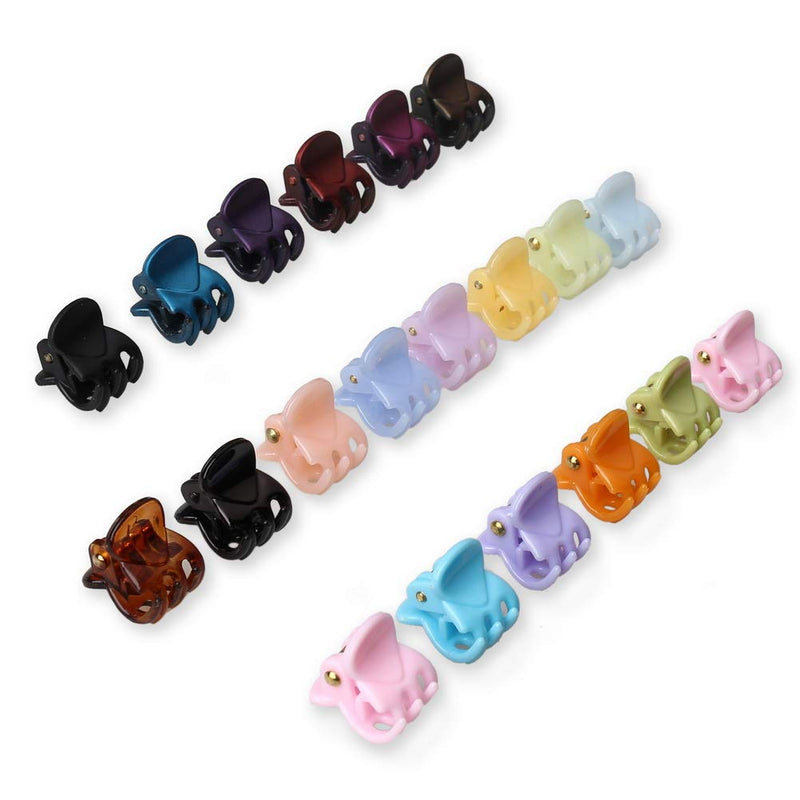 60 Pieces Multi-Colored Mini Hair Clips Small Hair Claw Plastic Hair Jaw Clips for Girls and Women - BeesActive Australia