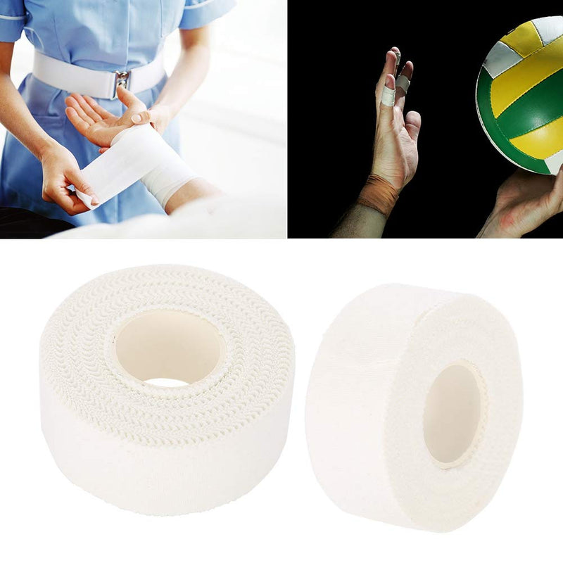 TMISHION Self-Adhesive Bandage, White Cotton Finger Wrist Ankle Protection Playing Piano Volleyball Basketball Sport First-aid Wrap Tape 2.5CM*10M - BeesActive Australia