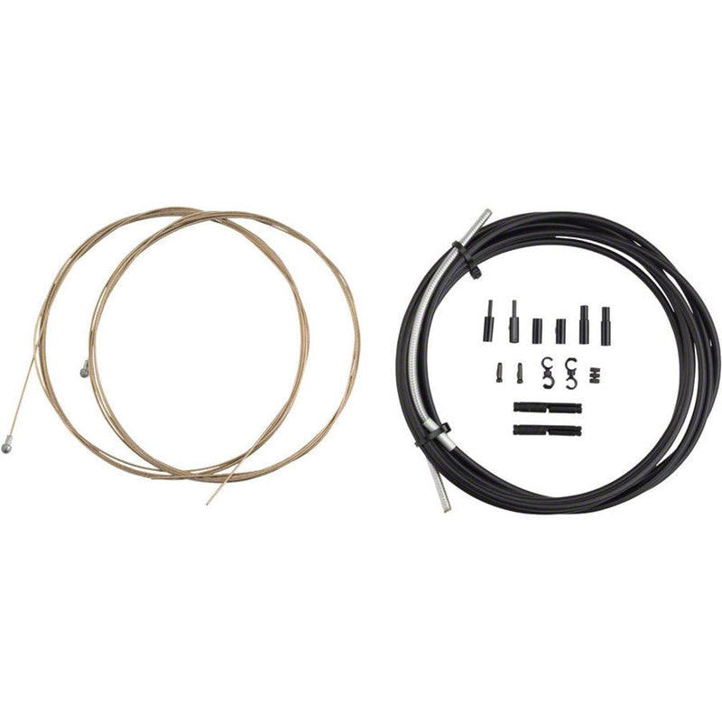 Jagwire - Road Pro Brake DIY Cable Kit | for Road Brake Caliper Bikes | Polished Stainless Bicycle Cables, SRAM and Shimano Compatible, 10 Color Options Black - BeesActive Australia