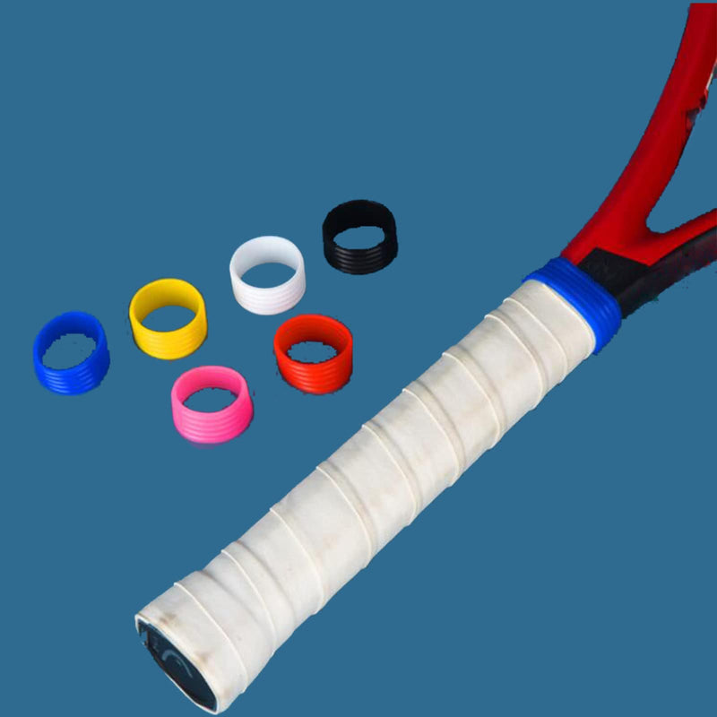 Keproving 6pcs Tennis Racket Handle Grip Ring Tennis Racket Band Rings Overgrip Protector Fix Ring for Tennis Racquet Handle - BeesActive Australia