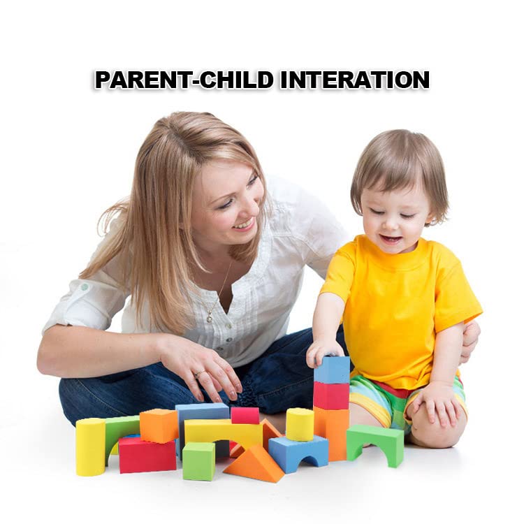 Pairez Toys Foam Building Blocks for Toddlers 1-3, 81 Pieces Soft Stacking Blocks Toy Set, Baby Bath Foam Toys, Sensory and Montosorri Toys for Boys & Girls 18+ Months B-81pcs - BeesActive Australia