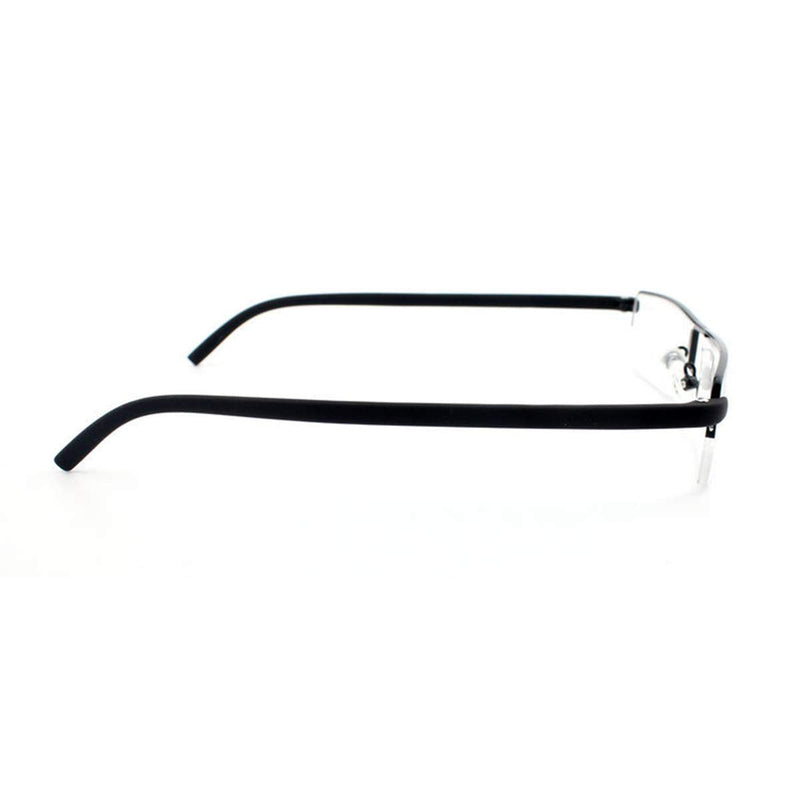 KoKoBin Lightweight TR90 Material Frame Reading Glasses for Mens Womens Half Rim with Case Portable Readers Black 1.5 Dioptres - BeesActive Australia