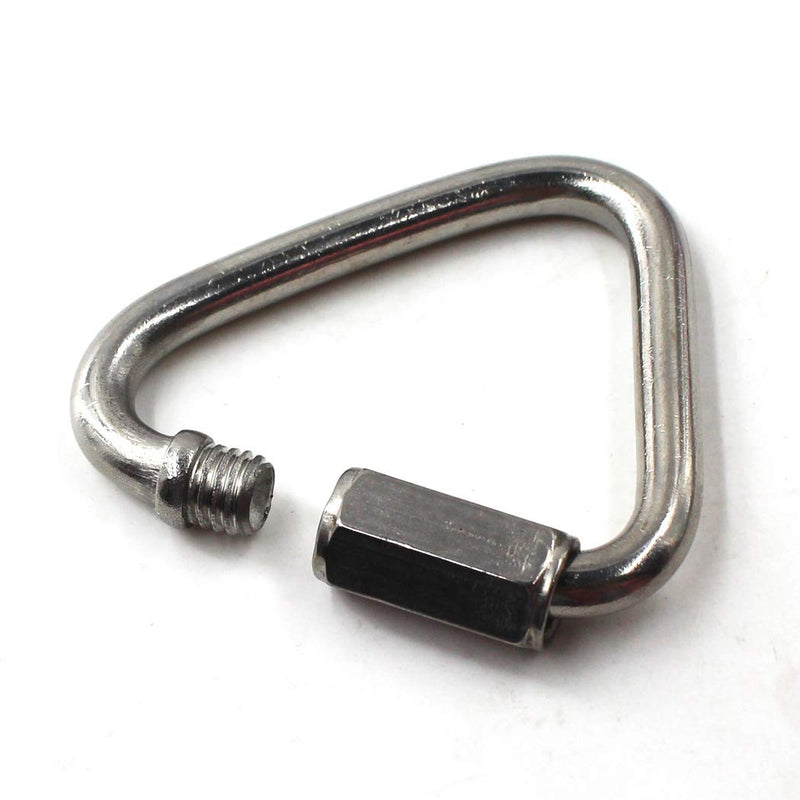 Flomore Delta Quick Link 304 Stainless Steel Triangle Quicklink Chain Connector Screw Lock Carabiner M4 - BeesActive Australia