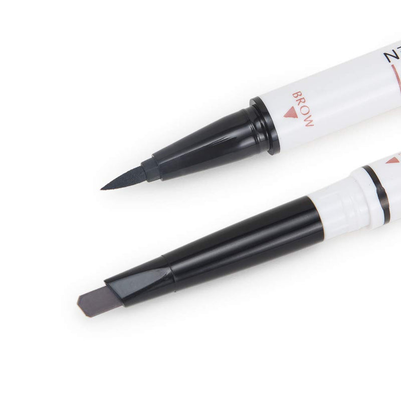 Boobeen 2-in-1 Eyebrow & Eyeliner Pencil - Definer Eyebrow Pen & Liquid Long-lasting Eye Liner Pen - Natural & Three-dimensional Brows and Eye Lines Deep Brown - BeesActive Australia