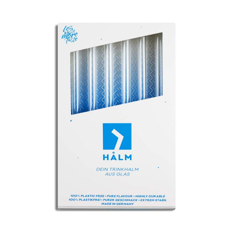 HALM Glass Straws - Earth Day Charity Edition - 6 Reusable Drinking Straws engraved with Endangered Animals - 20 cm (8 in) x 0.9 cm - Made in Germany - Dishwasher Safe - Eco-Friendly - BeesActive Australia